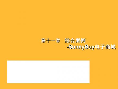 Java Web程序设计案例教程第十一章 综合案例-SunnyBuy电子商城