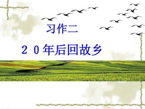 五年级上习作二《二十年后回故乡》