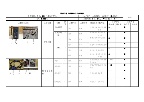 二氧化碳焊机点检SOP