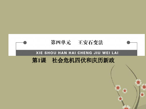 高中历史 4.1 社会危机四伏和庆历新政教学课件 新人教版选修1
