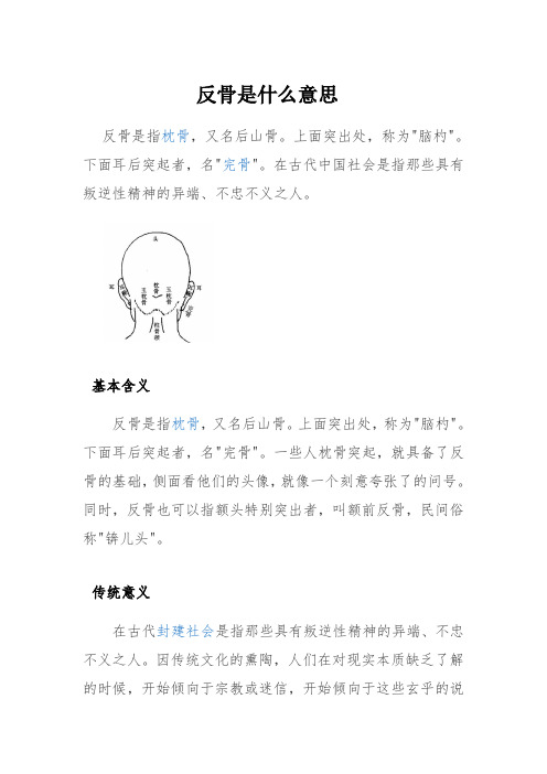反骨是什么意思
