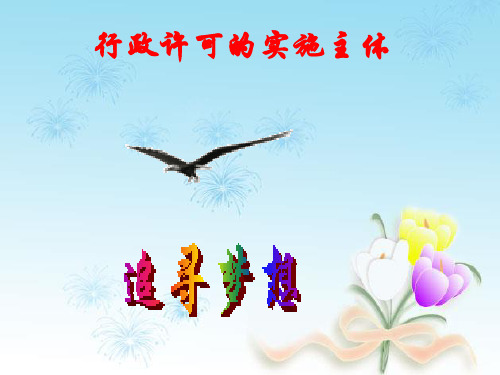 行政许可的实施主体(1)