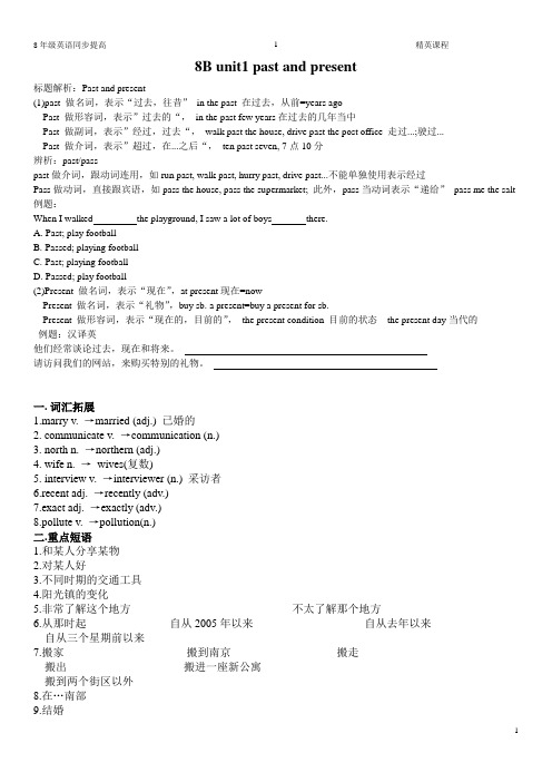 (完整)苏教版英语8B-unit1-past-and-present知识点梳理(2),推荐文档