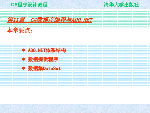 Visual C# 2005程序设计基础教程ch11简明教程PPT课件