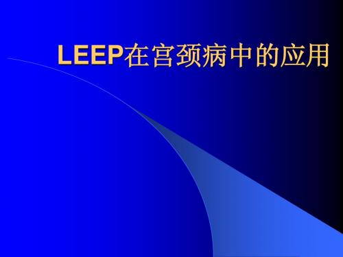 LEEP在宫颈病中的应用1234