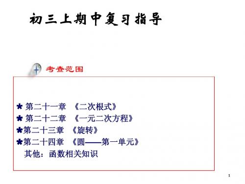 初三期中考试海淀复习教案