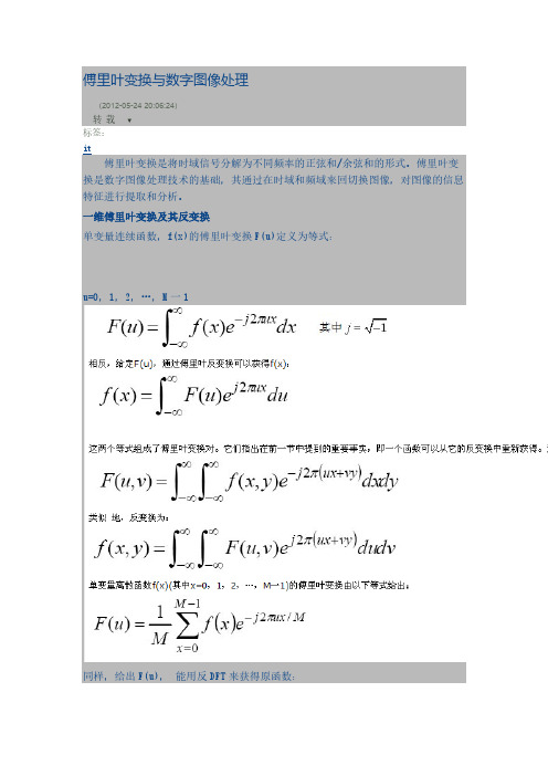 傅里叶变换与数字图像处理-推荐下载