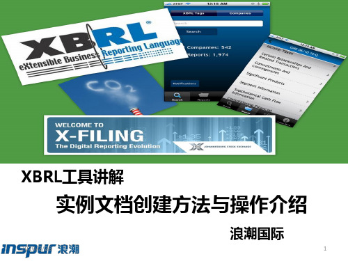 XBRL工具讲解实例文档创建方法与操作介绍PPT课件