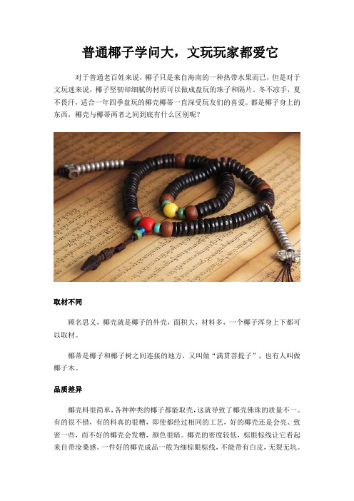 普通椰子学问大,文玩玩家都爱它