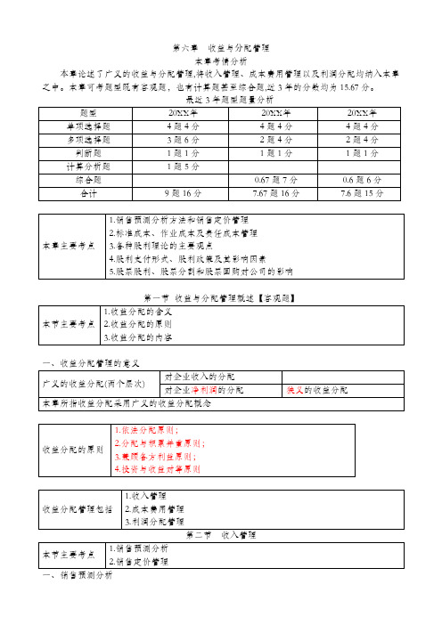 收益管理-XXXX中级财务管理6收益与分配管理 精品