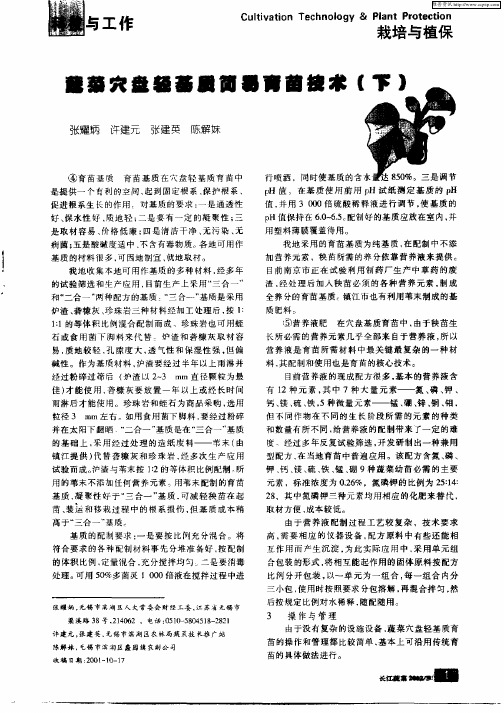 蔬菜穴盘轻基质简易育苗技术(下)