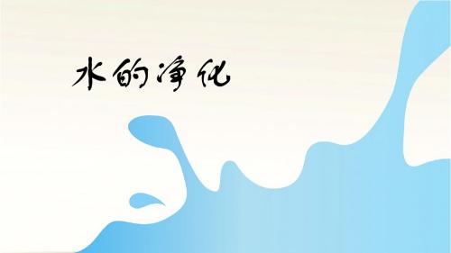 九年级化学上册4.2水的净化