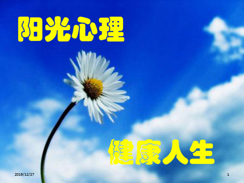 阳光心理健康人生PPT课件