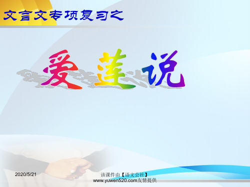 《爱莲说》中考复习ppt课件