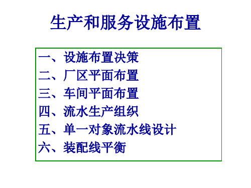 生产管理 生产和服务设施布置