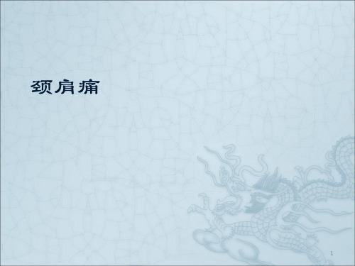 颈肩痛PPT课件