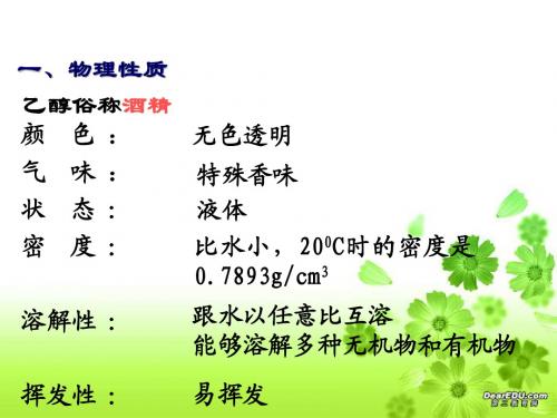 高二化学乙醇 醇类课件 人教版
