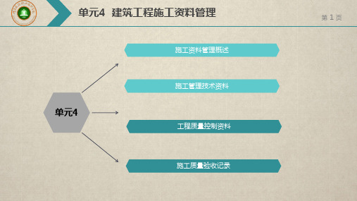 单元4  建筑工程施工资料管理