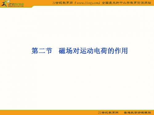 2012优化方案高三物理一轮复习课件--第8章第二节《磁场对运动电荷的作用》
