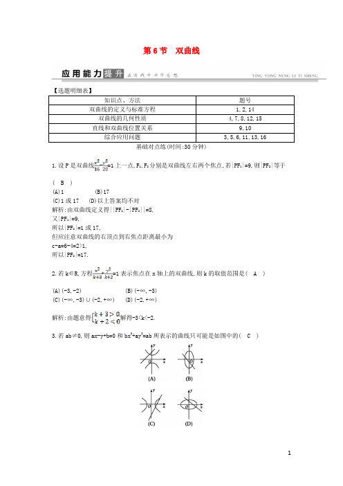 2017届高考数学一轮复习必考部分第八篇平面解析几何第