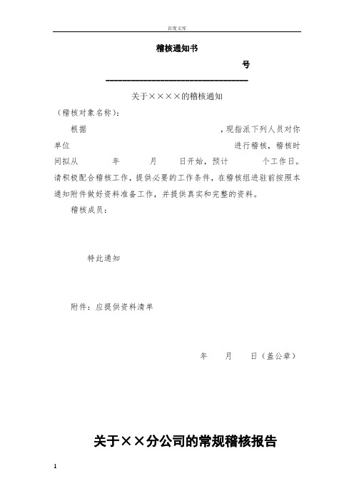 稽核报告