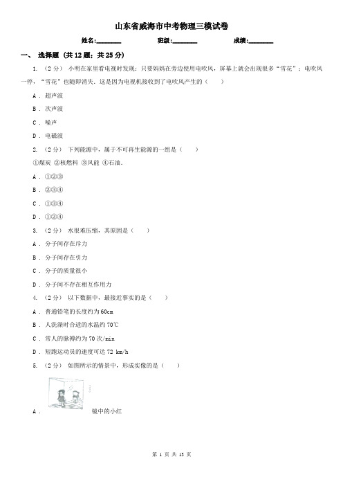 山东省威海市中考物理三模试卷 