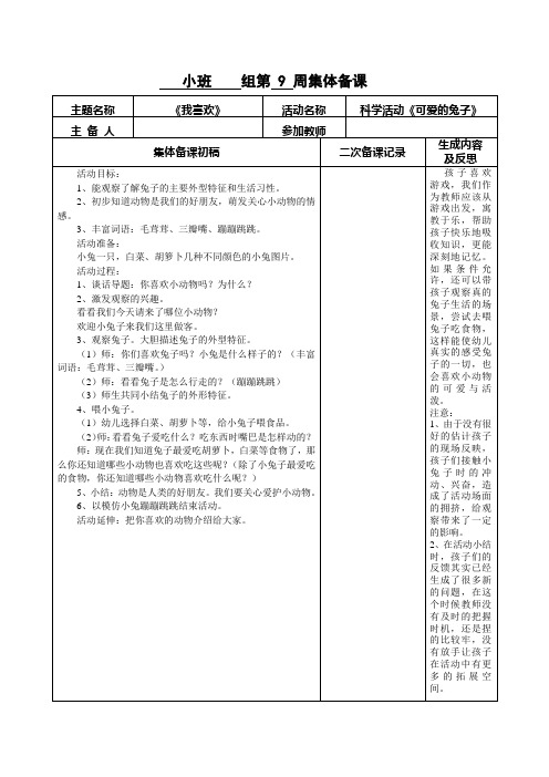 1幼儿小班第九周集体备课6
