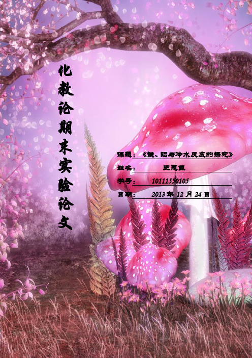 创新探索论文：镁铝与冷水的反应