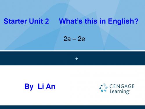 2012版初一英语上册预备篇第二单元第二课时课件