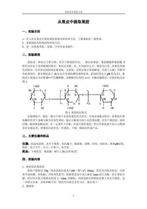 从果皮中提取果胶