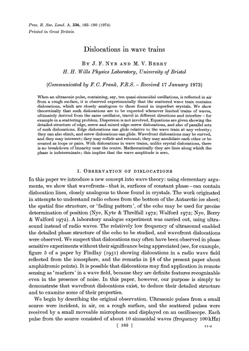 Dislocations in wave trains