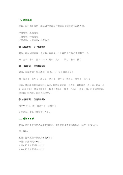 动词常用变形