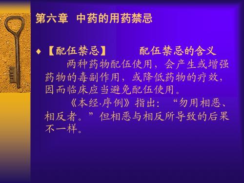6中药的用药禁忌