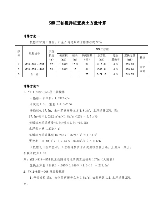 置换土计算