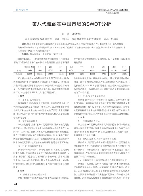 第八代雅阁在中国市场的SWOT分析