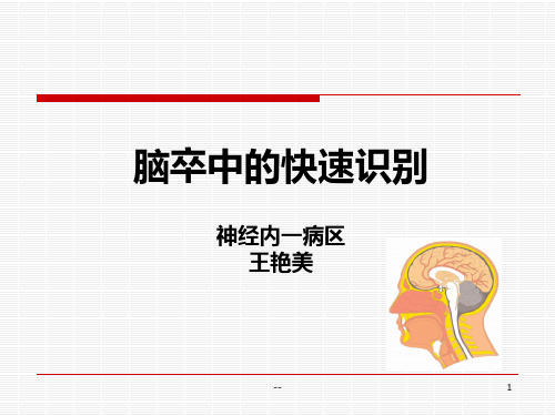 脑卒中的快速识别PPT课件
