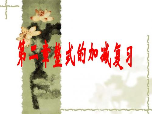 七年级数学整式的加减1
