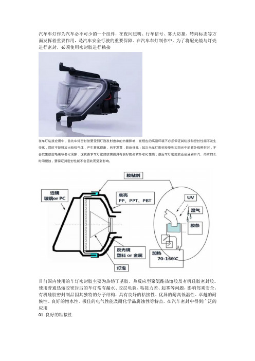 汽车车灯上的硅胶