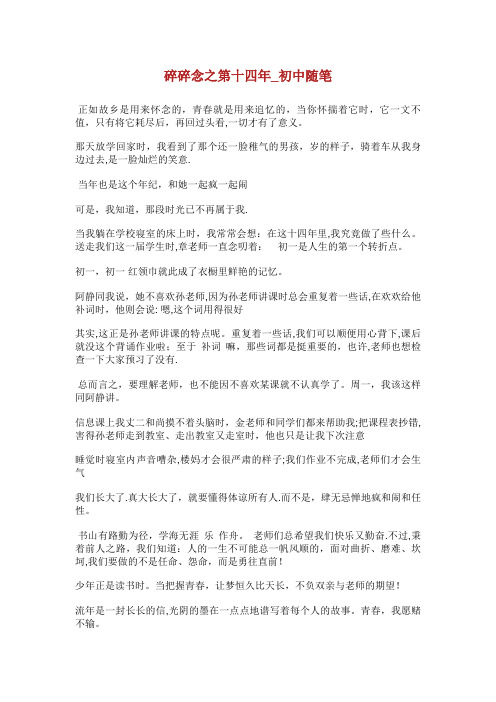 碎碎念之第十四年初中随笔.doc
