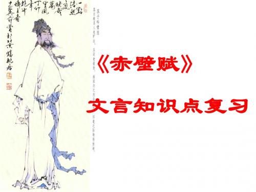 赤壁赋文言知识点复习