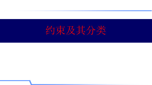 10.1约束及其分类