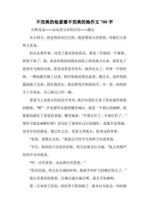 不完美的他爱着不完美的她作文700字.doc