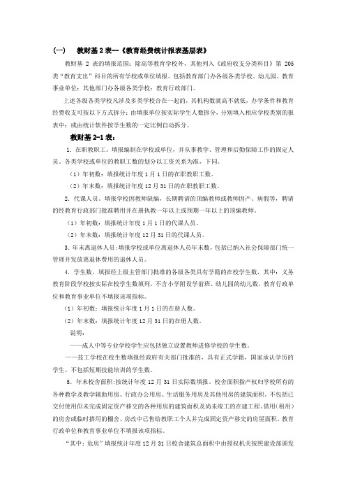 教财基2表--《教育经费统计报表基层表》