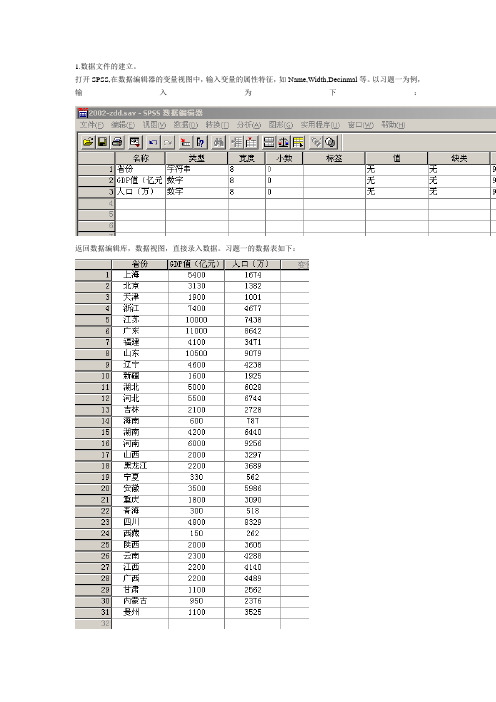 SPSS上机实验报告一