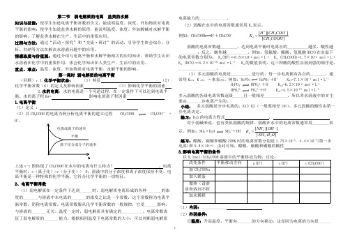 【免费下载】弱电解质的电离 盐类的水解导学案完整