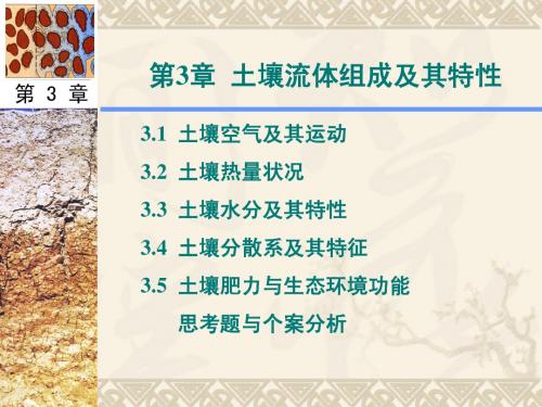 土壤流体组成及其特性
