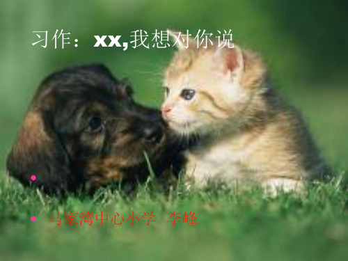 作文指导：xx,我想对你说