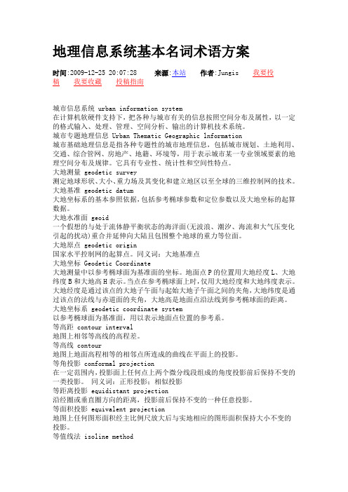 gis 专业术语