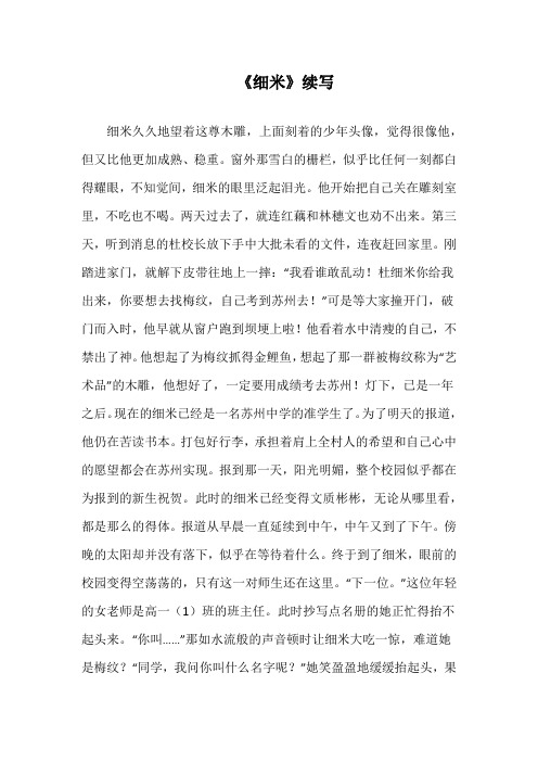 《细米》续写