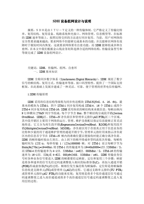 SDH设备组网设计与说明